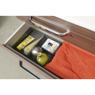 Organizér do zásuvky, 202x50x302 mm, plast, dymová