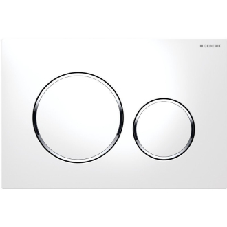 GEBERIT SIGMA20 ovládacie tlačidlo, biela lesk/chróm