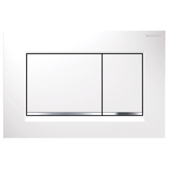 GEBERIT SIGMA30 ovládacie tlačidlo, biela lesk/chróm