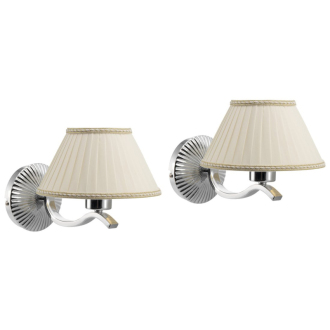 ISOTTA osvetlenie látkové E27, 60W, 230V, 2 ks, chróm 021003ST71IM2-C