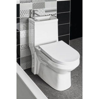 HYGIE WC kombi s umývadlom, zadný/spodný odpad, biela PB104W