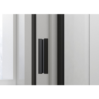 EASY BLACK sprchové dvere otočné 880-1020mm, číre sklo