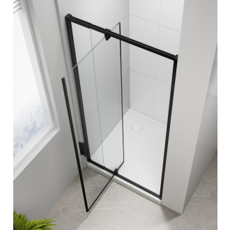 EASY BLACK sprchové dvere otočné 880-1020mm, číre sklo
