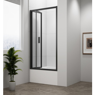 DEEP BLACK sprchové dvere skladacie 1000x1650mm, číre sklo