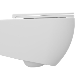 INFINITY závesná WC misa, Rimless, 36,5x53cm, biela mat