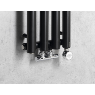 PILON vykurovacie teleso 270x1800mm, so štyrmi háčikmi pre uterák, čierna mat