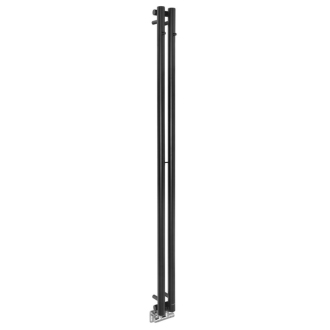 PILON vykurovacie teleso 122x1800mm, s dvoma háčikmi pre uterák, čierna mat