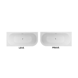 BESCO vaňa AVITA SLIM PLUS 170 1700x750 mm, ľavé prevedenie, bez nožičiek VANAVIT17SLIMLP
