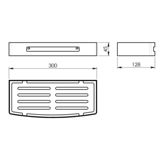 SMART polica do sprchy, 300x45x128mm, zlato mat 241788