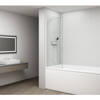 FISA vaňová zástena 800x1500mm, biela mat, číre sklo FS1082-W