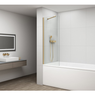 FISA vaňová zástena 700x1500mm, zlato mat, číre sklo FS1072-G