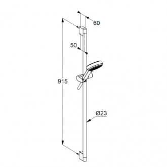 Kludi Dive sprchový set 3S 900mm, čierna matná 6893039-00