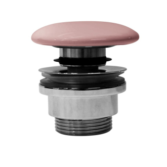 GSI umývadlová výpusť 5/4“, click-clack, keramická zátka, 5-65mm, blush mat PCS24