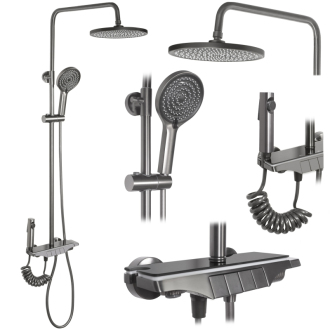 REA Savio sprchový set s termostatom, titán REA-P8412