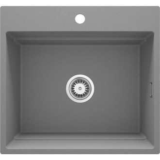 Deante Momi jedno-komorový granitový drez 560x520x220, 3,5"", šedý metalický ZRM_S10A