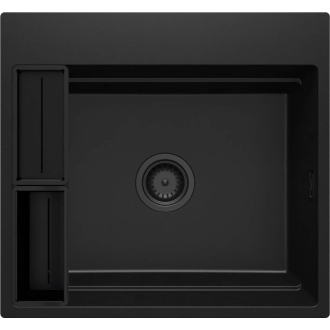 Deante Momi jedno-komorový granitový drez 560x520x220, 3,5&quot;&quot;, čierny&quot; ZRM_N10A