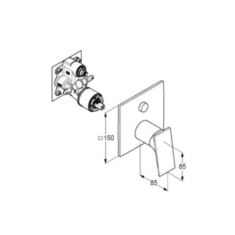 KLUDI-DECUS PO VAN/SPRCH BAT. CERNY MAT, PRO 88022 547593975