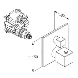 KLUDI-DECUS PO VAN/SPR. TERM. BAT CHROM, PRO 88022 548100575