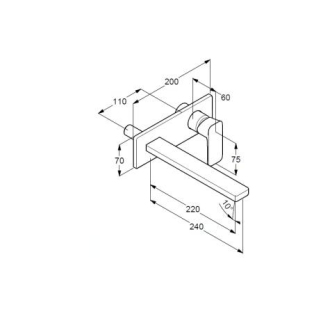 KLUDI-RENON 2-OTV. NAST. BATÉRIA 240 MM BILY MAT PRO 38241 422455375