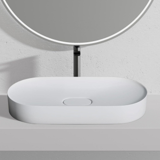 REA Iris umývadlo na dosku - konglomerát, 71cm, biela matná REA-U4305