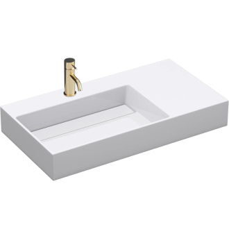 REA Archi umývadlo na dosku - konglomerát, 75cm, biela matná REA-U4300