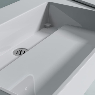 REA Archi umývadlo na dosku - konglomerát, 75cm, biela matná REA-U4300