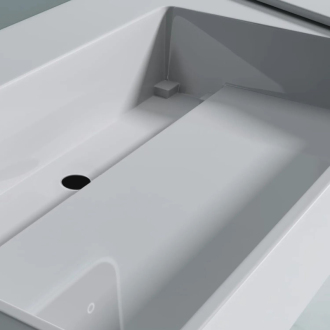REA Archi umývadlo na dosku - konglomerát, 75cm, biela matná REA-U4300
