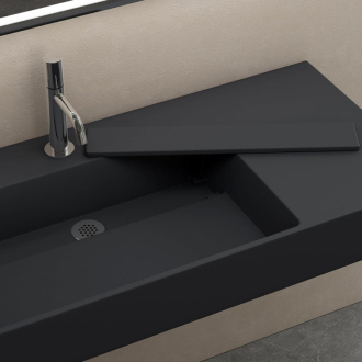 REA Archi umývadlo na dosku - konglomerát, 75cm, šedá matná REA-U4303