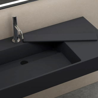 REA Archi umývadlo na dosku - konglomerát, 75cm, šedá matná REA-U4303