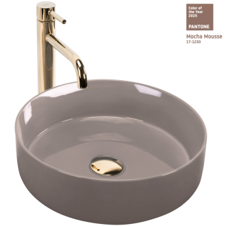 REA Sami umývadlo na dosku, beige shiny REA-U6382