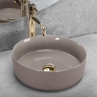 REA Sami umývadlo na dosku, beige shiny REA-U6382