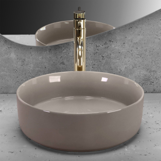 REA Sami umývadlo na dosku, beige shiny REA-U6382