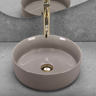 REA Sami umývadlo na dosku, beige shiny REA-U6382