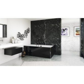 MARLENE CURVE L MONOLITH obdĺžniková vaňa 175x75x63cm, biela/čierna 72034MCLB