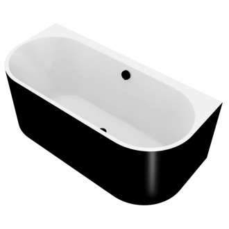 ASTRA DL MONOLITH nástenná stojaca vaňa 160x75x60cm, biela/čierna 33611MDLB