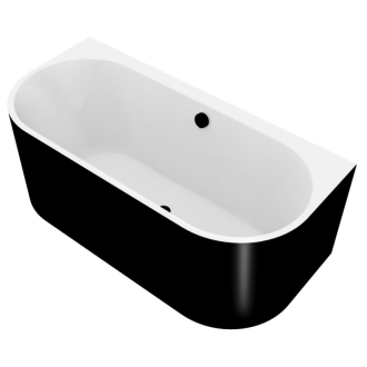 ASTRA DL MONOLITH nástenná stojaca vaňa 160x75x60cm, biela/čierna 33611MDLB