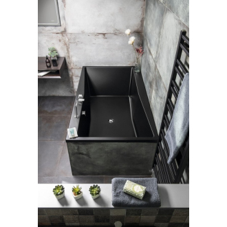 QUEST obdĺžniková vaňa 180x100x49cm, čierna mat 78511.21
