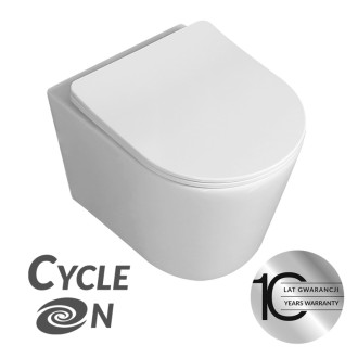 Laveo JARI Cycleon závesné WC rimless vrátane sedátka, biela VMJ_609S