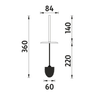 Nimco NIMCO 1178W-26 toaletná WC kefa S KRYTKOU 1178W-26