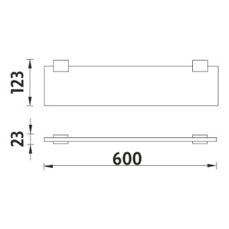 Nimco Nimco Kibo čierna Ki-X360-C-90 Polica IXI, 60 cm Ki-X360-C-90