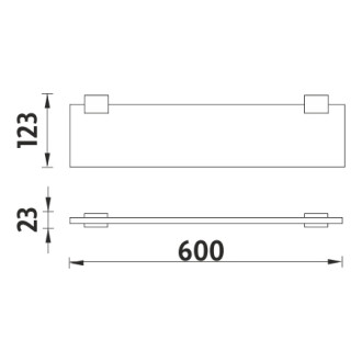 Nimco Nimco Kibo čierna Ki-X360-C-90 Polica IXI, 60 cm Ki-X360-C-90