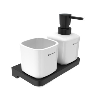 Nimco Nimco Maya čierna MAC 2905831K-T-90 Dávkovač s pohárikom na kefky MAC 2905831K-T-90