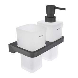 Nimco Nimco Maya čierna MAC 2905831H-T-90 Dávkovač s pohárikom na kefky MAC 2905831H-T-90