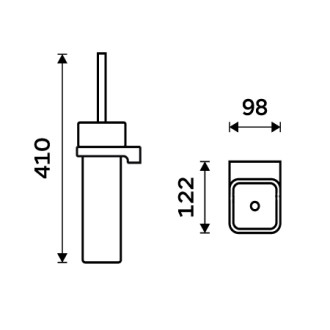 Nimco Nimco Maya MA 29094K-26 Toaletná WC kefa MA 29094K-26