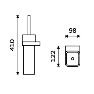 Nimco Nimco Nikau NK 30094K-26 Toaletná WC kefa NK 30094K-26
