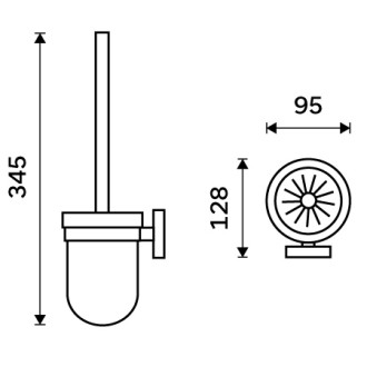 Nimco Nimco Unix nerez UNM 13094KU-10 Toaletná WC kefa, keramická UNM 13094KU-10