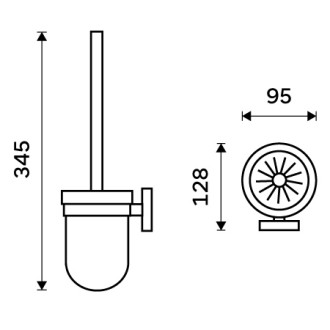 Nimco Nimco Unix UN 13094KU-26 Toaletná WC kefa, keramická UN 13094KU-26