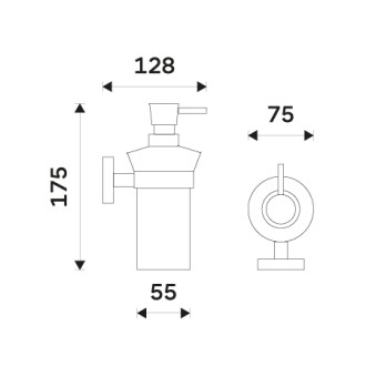 Nimco Nimco Unix UN 13031KU-T-26 Dávkovač tekutého mydla, pumpička mosadz UN 13031KU-T-26