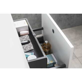 Kúpeľňový set SKARA 100, čierna mat / biela mat KSET-028 KSET-028