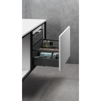 Kúpeľňový set SKARA 100, čierna mat / biela mat KSET-028 KSET-028